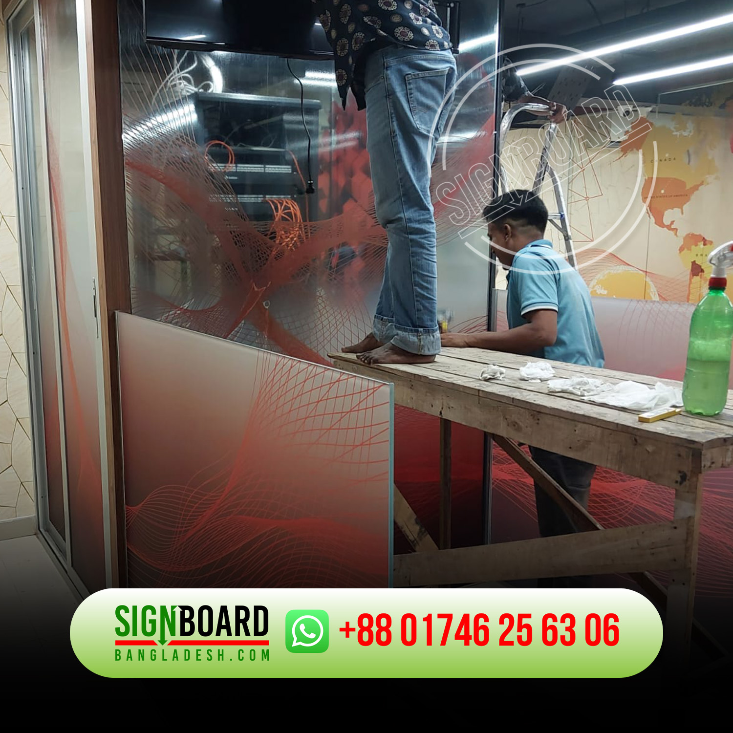 Office Glass Sticker Design And Printing Company in Bangladesh