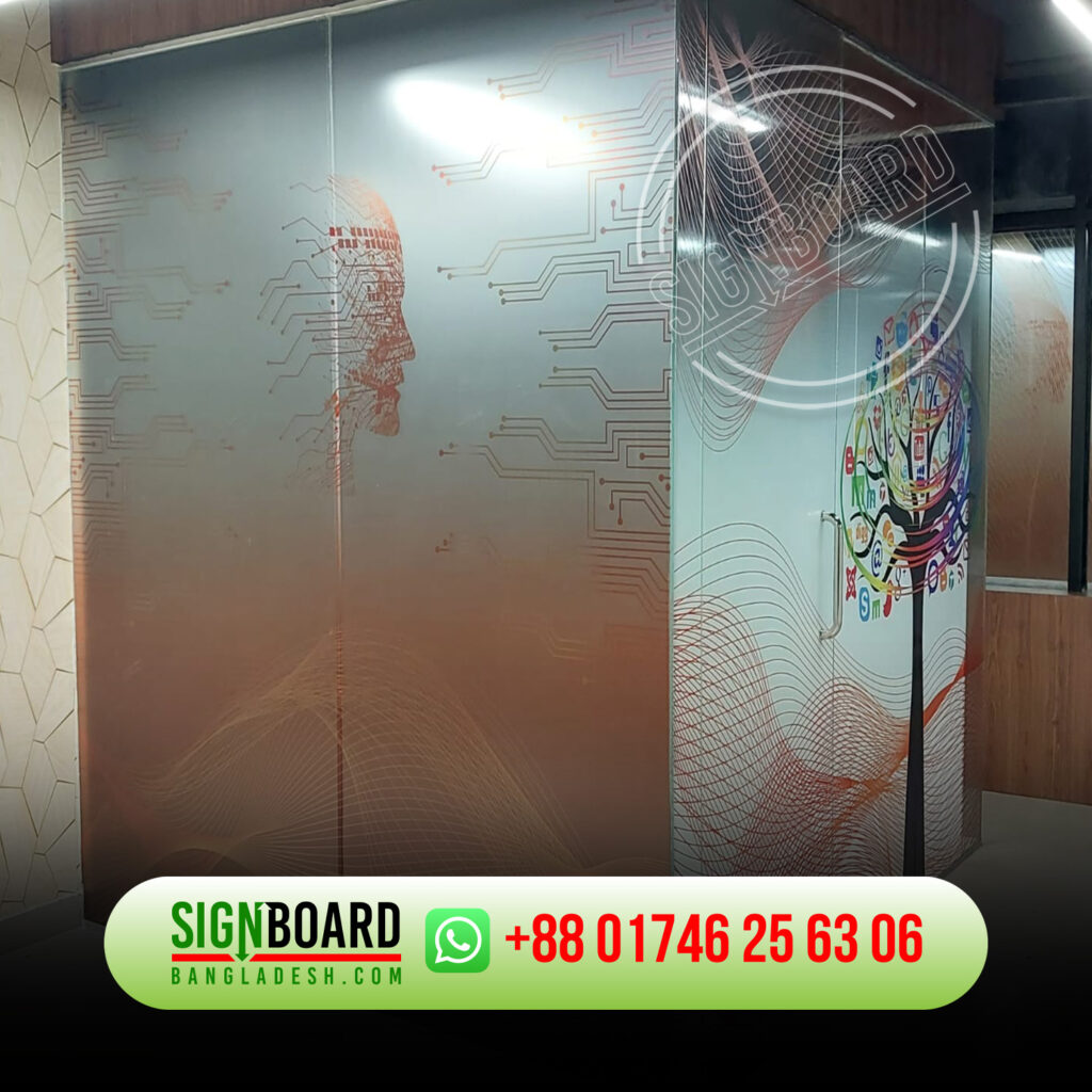 Office Glass Sticker Design And Printing Company in Bangladesh