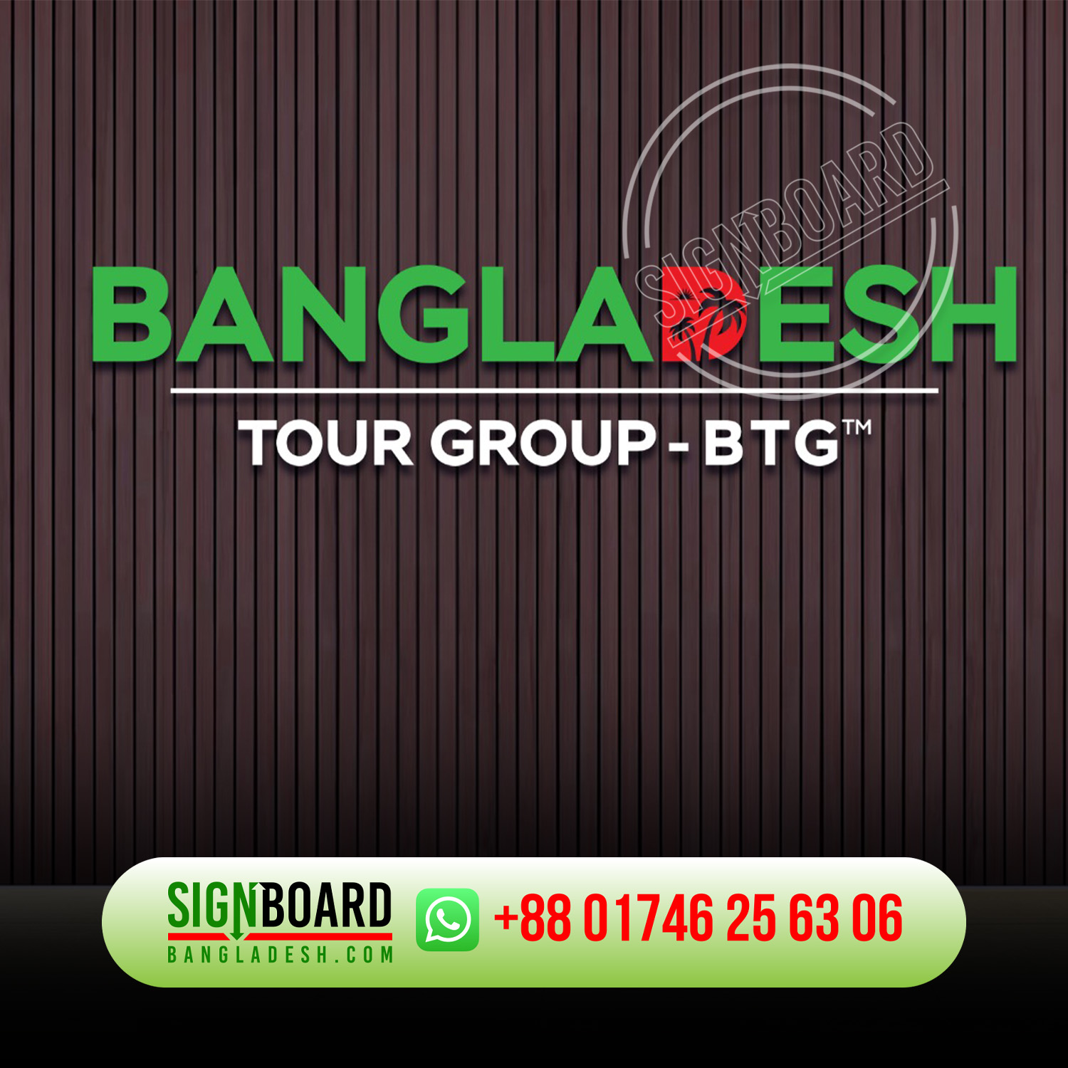 Bangladesh Tour Group Acrylic Office Letter Signage BD