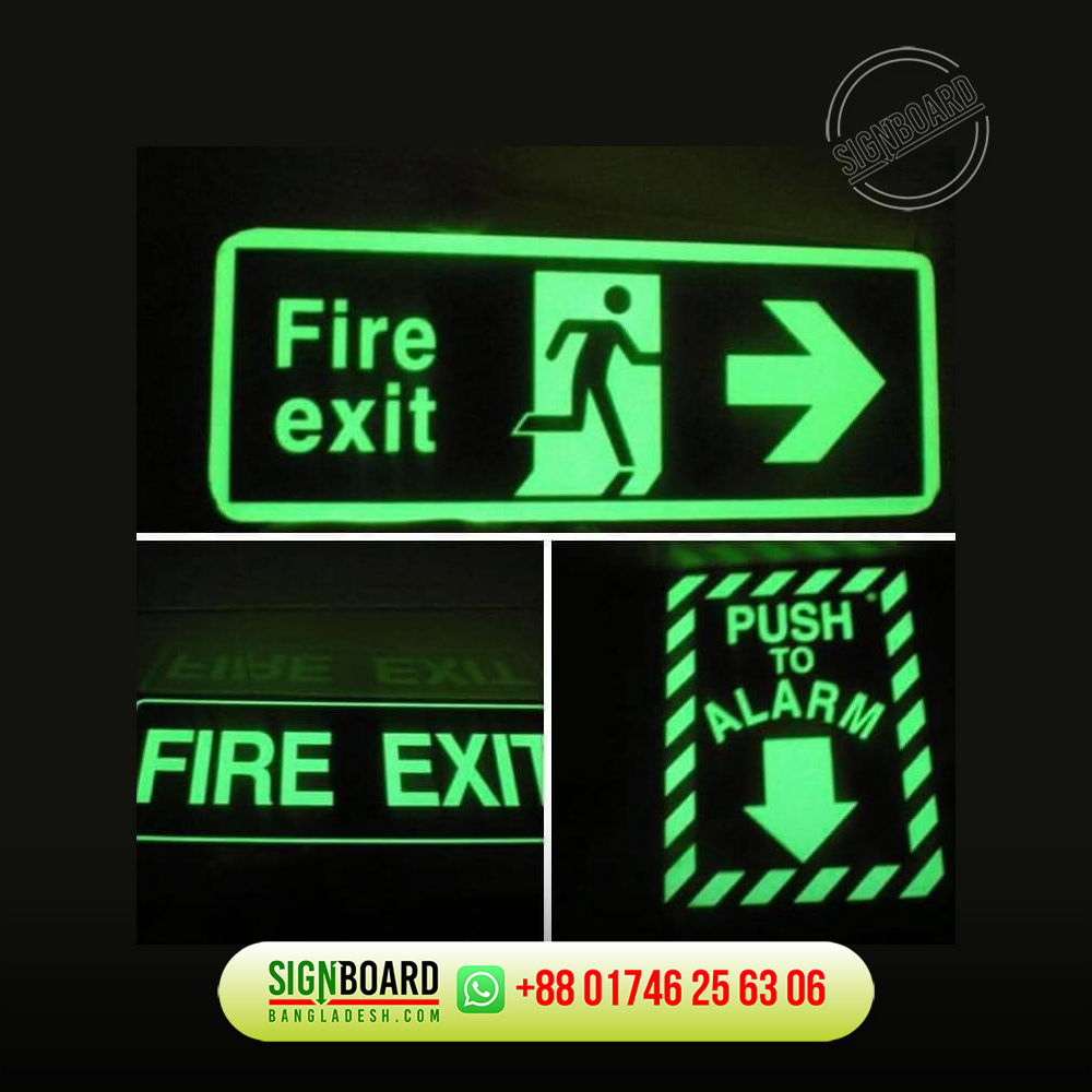 Fire Exit Directional Signage Maker Dhaka