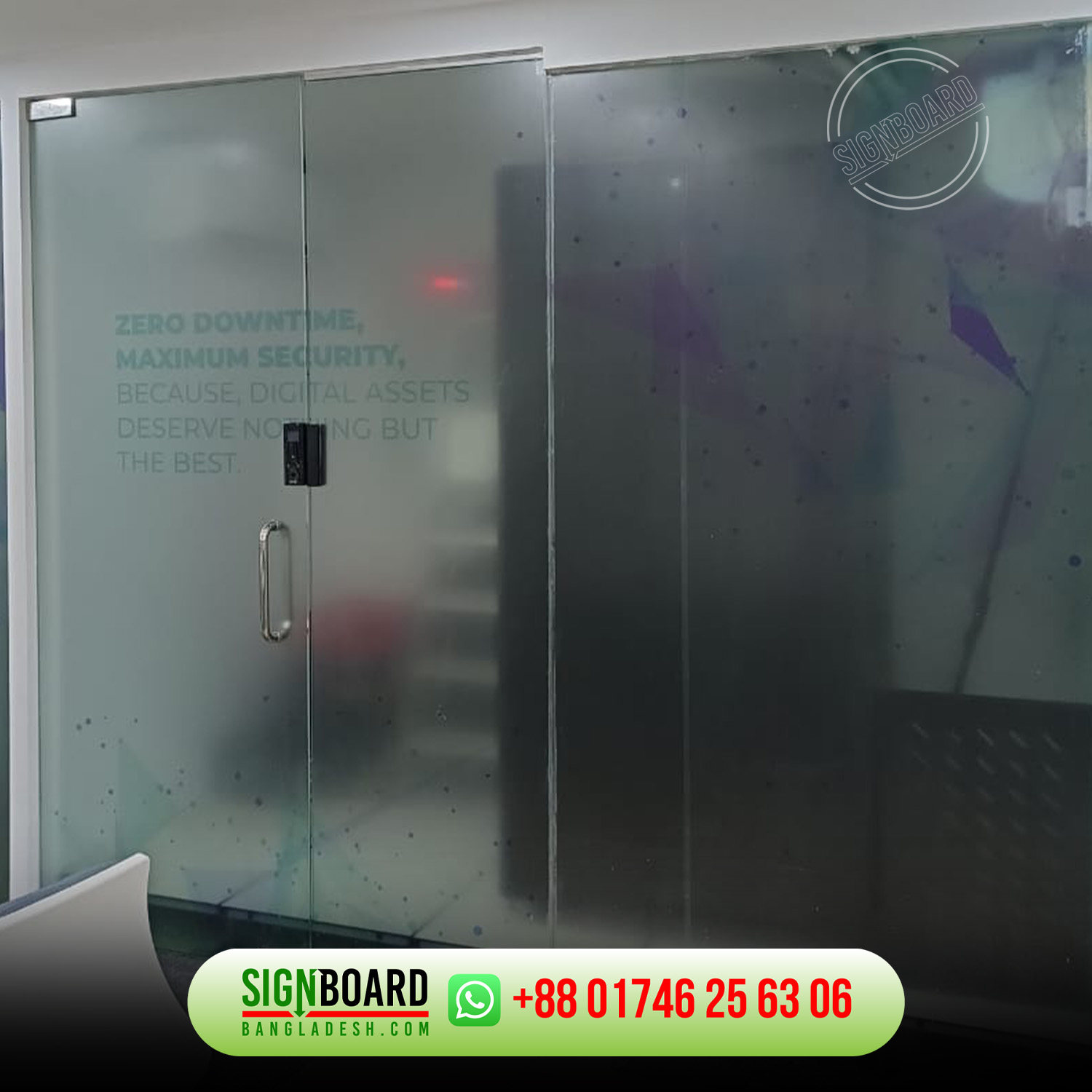 Office Frosted Glass Sticker Design Printing Supplier Dhaka Bangladesh