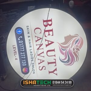 Salon LED Logo Signboard & Nameplate